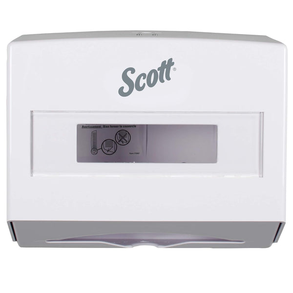 Scott Professional Scottfold Compact Paper Towel Dispenser (09214), Small Towel Dispenser, White