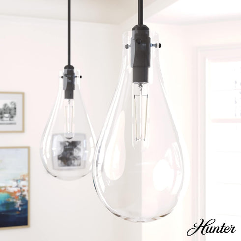 19563 Hunter Fan Company Lundin Pendant Light, Noble Bronze