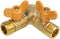 SHANOER Solid Brass Y Ball Valve, Comfort Grip for Oil and Gas Hoses Connector