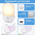 Hiwrolat Dimmable 2 Pack Motion Sensor Night Light, LED Warm White Type-C Rechargeable Battery, for Hallway, Bathroom