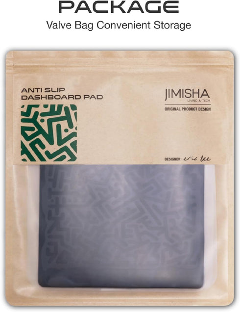 JIMISHA Car Dashboard Non Slip Mat, Anti Slide Sticky Gel Pad for Radar Detector, Cell Phone, Keys (2 Pack)
