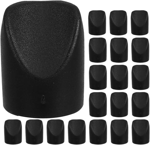 Veemoon 50pcs Black V-Shaped Plastic End Caps Folding Chair Leg Protectors Non-marring