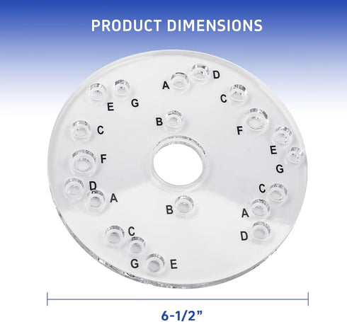 ANTDM 71369 6-1/2" Router Base Plate Diameter Clear Acrylic Sub Base with Marked Holes Fits for Porter Cable, Bos-ch