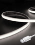 infinilux COB LED Strip Lights,Upgrated Fabric Eye-Comfort Glare-Free Cozy Lighting,Easy Install Safety 5V