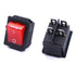 Taiss 5Pcs Rocker Switch, DPST ON/Off 4 Pin, 16A 250VAC/20A 125VAC with Red Light