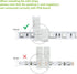 10pcs Pack 2 90 10mm 5050 5630 LightingWill L Shape Solderless Snap Down Pin LED Strip Connector for Right Angle Corner