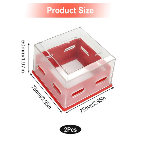 2 Pcs Emergency Stop Button Cover, Transparent Plastic Push Button Switch Lockout Protection Cover