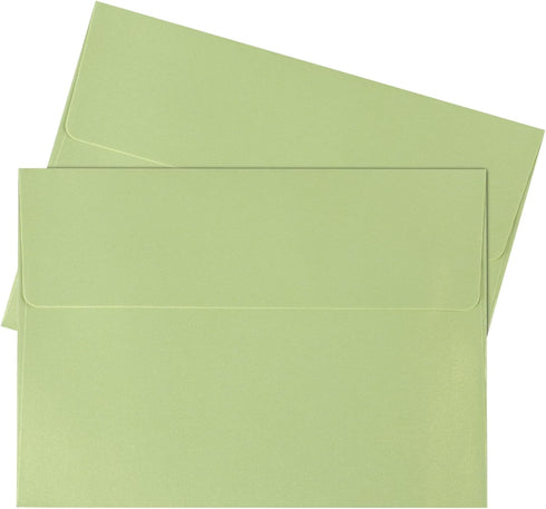 Granhoolm 25 Pack Pale Green A6 Envelopes, 4x6 Pearl Paper Gift Card Envelopes for Invitations (4.75 x 6.5 in)