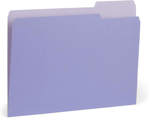 Blue Summit File Folders, Letter Size, Two-Tone Ocean Colors, 1/3 Tab - 100 Pack