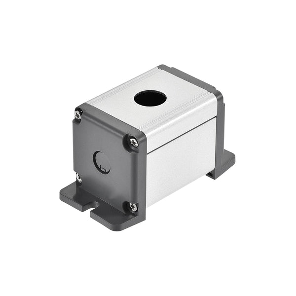 uxcell Single Holes 16mm Aluminum Switch Button Station Box with PG7 Cable Gland and Mounting Base