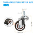 1.25 Inch 4 Pack Patikil Stem Casters, Wire Shelf Caster Wheels Threaded Swivel Stem Wheels Wire Shelving for Rolling