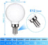 KLY Bulb E12, 4000K Bulbs, 50W Bulbs A15 500LM, CRI90, Dimmable, 6 Pack Ceiling Fan Light Natural Daylight Candelabra