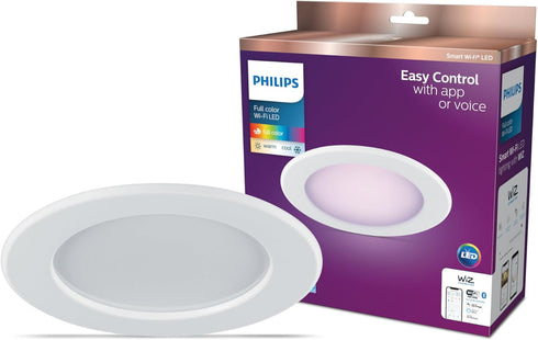 Philips Smart 5-6 Inch Retrofit Recessed Downlight 1-Pack, 1150 Lumens, LED Color