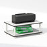 Furinno Just 2-Tier Toolless Multipurpose Printer Stand, Display Storage Shelf, White w/White Tube