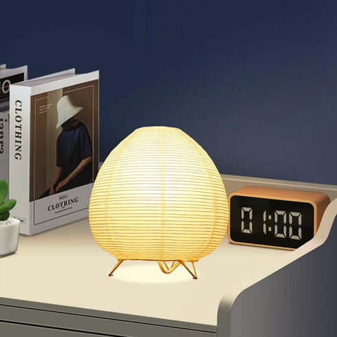 Cozy 8inch) Small Table Lamp, Cute Paper Lamp, Ambient Lighting Lamp, Bedside Lamp, Minimalist Warm Glow Light
