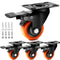 Caster Wheels Set of 4, Heavy Duty TAYLOON Locking Industrial Casters with No Noise Polyurethane Wheels