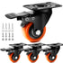 Caster Wheels Set of 4, Heavy Duty TAYLOON Locking Industrial Casters with No Noise Polyurethane Wheels