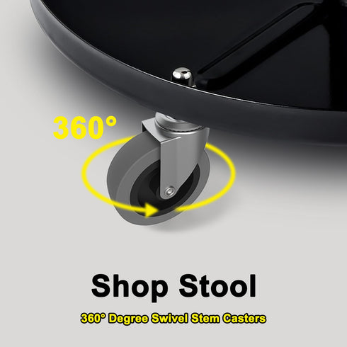 4 Inch 7/16-Inch 4 Pack Swivel Stem Caster Wheels, Stem Diameter Rubber Castors, Heavy Duty TPR Replacement Wheels