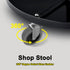 4 Inch 7/16-Inch 4 Pack Swivel Stem Caster Wheels, Stem Diameter Rubber Castors, Heavy Duty TPR Replacement Wheels