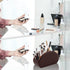 5 Tv Remote Holder Tray with Compartment,PU Leather Remote Control Holder/Caddy,Placed Media Remote Storage