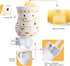 TTJ Plug-in Wax Warmer, Ceramic Fragrance Lamp with Golden Pattern, Night Light Function for Home Decor, Ideal for Wax