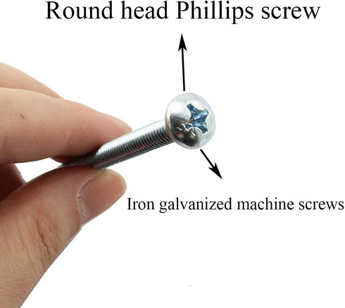 5 Sets Screw Bolts with Wing Nut, Zinc Plated Carbon Steel Mounting Hardware Fitting Fastenings for 1/4"-20