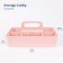 BLUE GINKGO Multipurpose Caddy Organizer - Stackable Plastic Caddy with Handle | Desk, Makeup, Dorm Caddy, Classroom Art Organizers (Made in Korea) - Pink by BLUE GINKGO