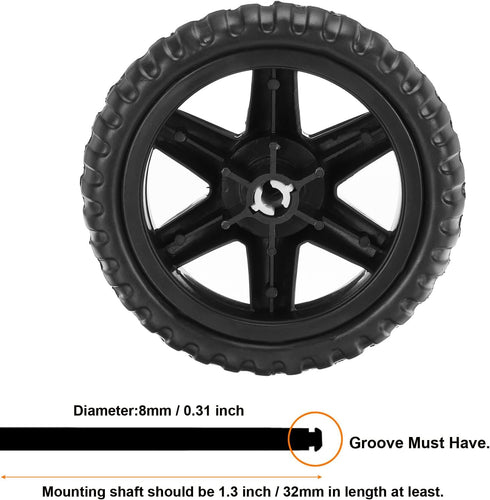 5 Inch, 4 Pack uxcell Shopping Cart Wheels Replacement Rubber Foaming Shopping Bag Trolley Wheel Repair for Folding