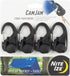 Nite Ize CamJam Cord Tightener, Tie Down Cam Mechanism with Carabiner Clip, Utility Rope & Cord Tightener (4 Pack)