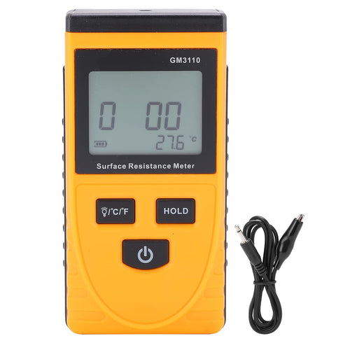 GM3110 Surface Resistance Meter, Anti-Static Tester with High-Definition LCD Backlight Digital Display