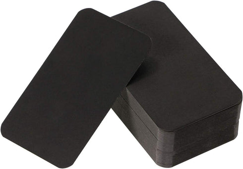 Tupalizy 100PCS Black Small Blank Paper Message Note Business Cards Double-Sided Mini Greeting Vocabulary Word Flash