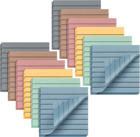 Yinder Transparent Sticky Notes, 24 Pack, 720 Sheets, Translucent Clear Lined Sticky Notes for Bible Tabs