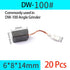 20 Pcs Motor Carbon Brush - 6x8x14mm for Angle Grinder, Electric Hammer, Polisher, Hand Drill Replacement
