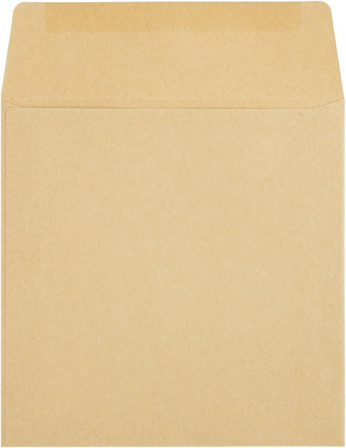 Juvale 100-Pack 5.5x5.5 Square Envelopes, Brown Kraft Paper for Greeting Cards & Invitations