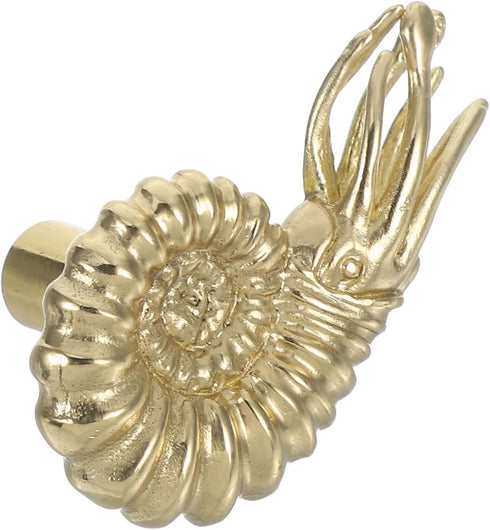 Elegant Vintage Brass Knobs Solid Brass Nautilus Handles for Cabinets Bedside Tables