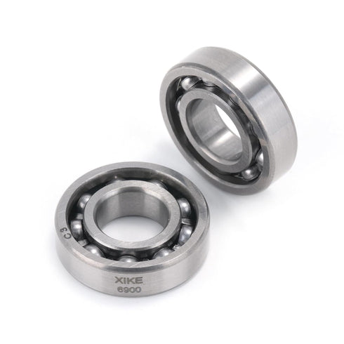 XIKE 2 Pcs 6900 C3 Deep Groove Bearing 10x22x6mm,Chrome Steel Open C3 Clearance Bearing for Industrial Wheels,Pump and Gear Equipment.