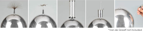 7-Piece Set Eisco - Electrostatics Kit for Use with Van de Graaff and Wimshurst Machines for Static Charge Experiments