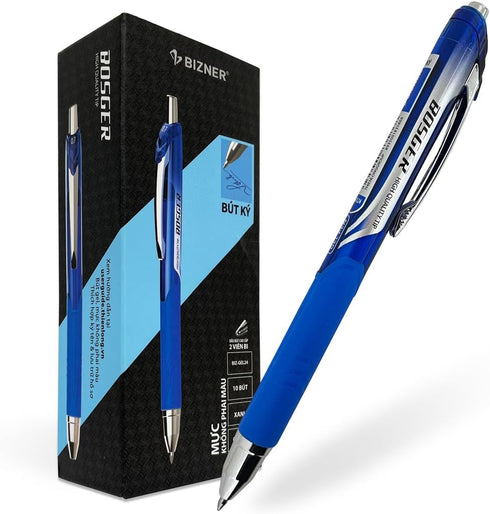 High Grade Gel Pens, Blue Ink, 0.7mm Fine Point, 10 Count Pack for Quick Smooth Writing, School Office Supplies