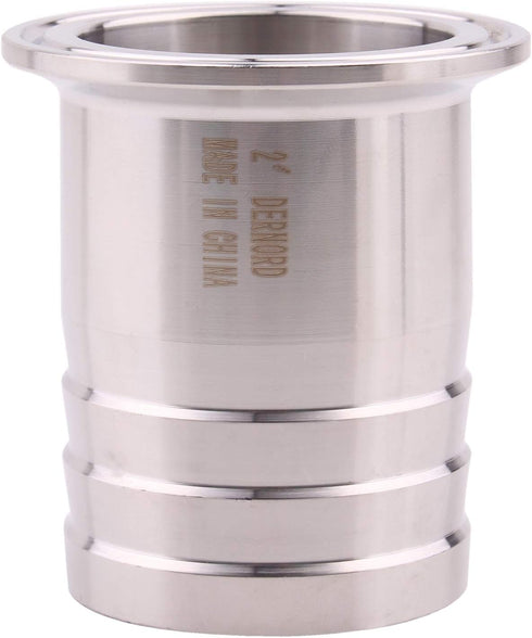 DERNORD 2" Tri Clamp to 2" Hose Barbed Adapter, SUS304 Sanitary Hose Barb Pipe Fitting