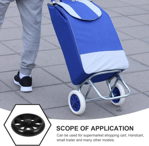 6.10 Inch Replacement Grocery Cart Wheels Heavy Duty Pu Utility Cart Wheels with Sturdy Construction and Climbing