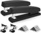 Deli Stapler, Desktop, 2 Pack, 25 Sheet Capacity, Includes 2000 Staples and 2 Staple Removers, Black
