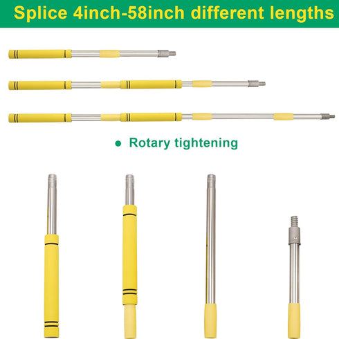 Extension Pole, 3 Feet to 4 Feet Multi-Purpose Spliced Extension Rod Spider Brush and Pole Outdoor Spray Paint Roller Cleaning Extension Pole and Chandelier Replacement (3feet-4feet)
