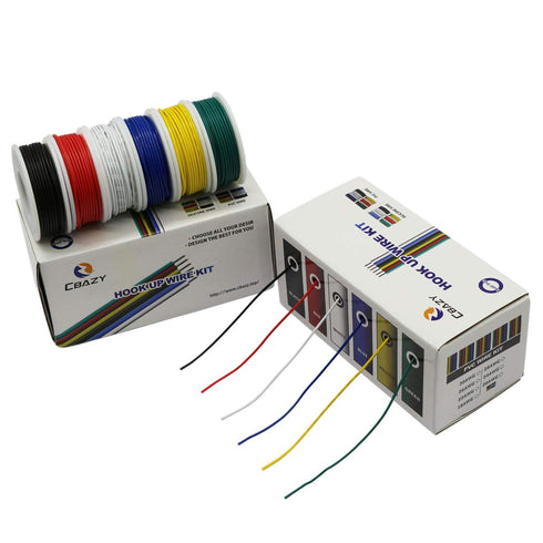 24 6 32.8 24 Hook up Wire Kit (Stranded Wire Kit) Gauge Colors feet Each Electrical Wire AWG PVC Wire