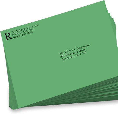 LUXPaper 9 x 12 Open End Envelopes - Clasp - Holiday Green - 80lb. Text - 50 Qty
