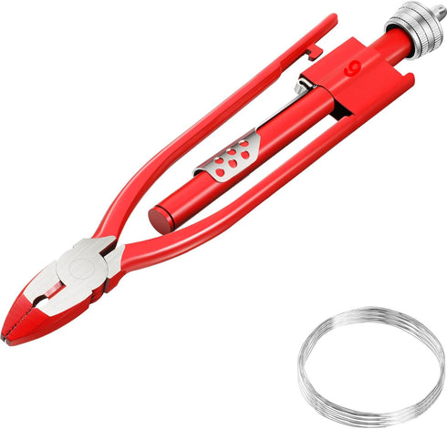 Aircraft Safety Wire Twisting Plier, 9 Inch Metal Twisting Tool with 10-Meter 0.5 mm Wire, Lock Twister Safety Wire