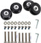50 x 18mm Set of 4 Luggage Suitcase Replacement Wheels, Rubber Swivel Caster Bearings