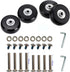 50 x 18mm Set of 4 Luggage Suitcase Replacement Wheels, Rubber Swivel Caster Bearings