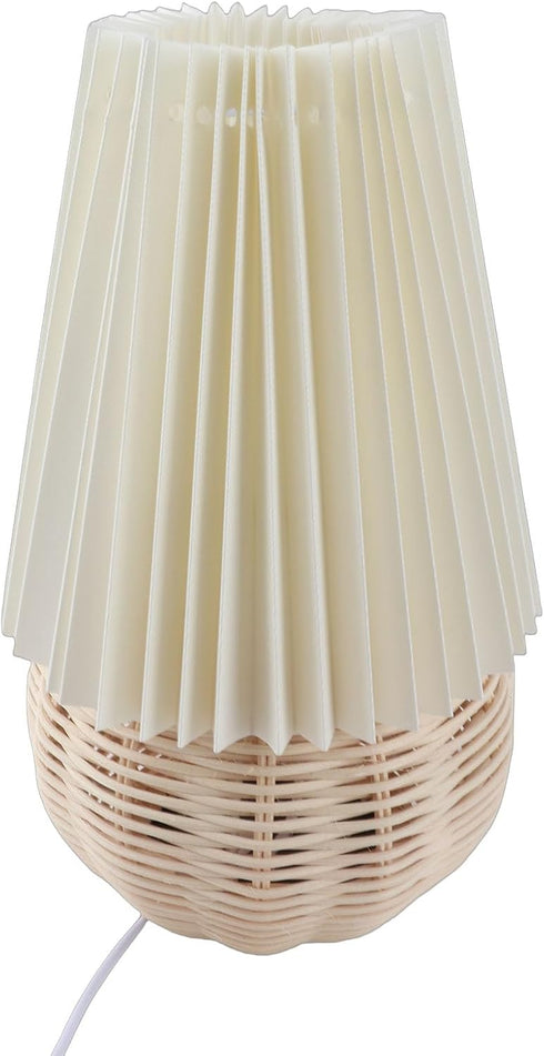 SPYMINNPOO Small Vintage Pleated Table Lamp Elegant Nightstand Mini Lamp for Bedroom Living Room Side Table Retro