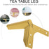 Roleader 4 12cm Pcs Metallic Gold Metal Furniture Legs Cabinet Sofa Support Feet Y-Shaped Modern Replacement for Sofa