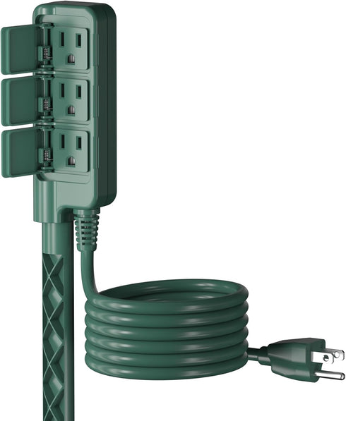 HBN Outdoor Power Stake with 6FT Extension Cord, 3 Grounded Outlets Power Strip for Garden Decoration